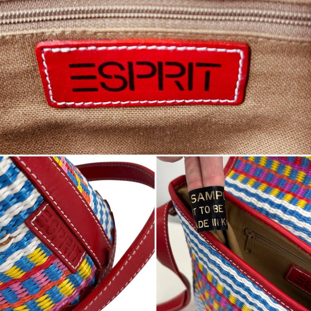 Esprit Vibrant Multicolor Striped Flap Shoulder Crossbody Bag - Picture 7 of 8